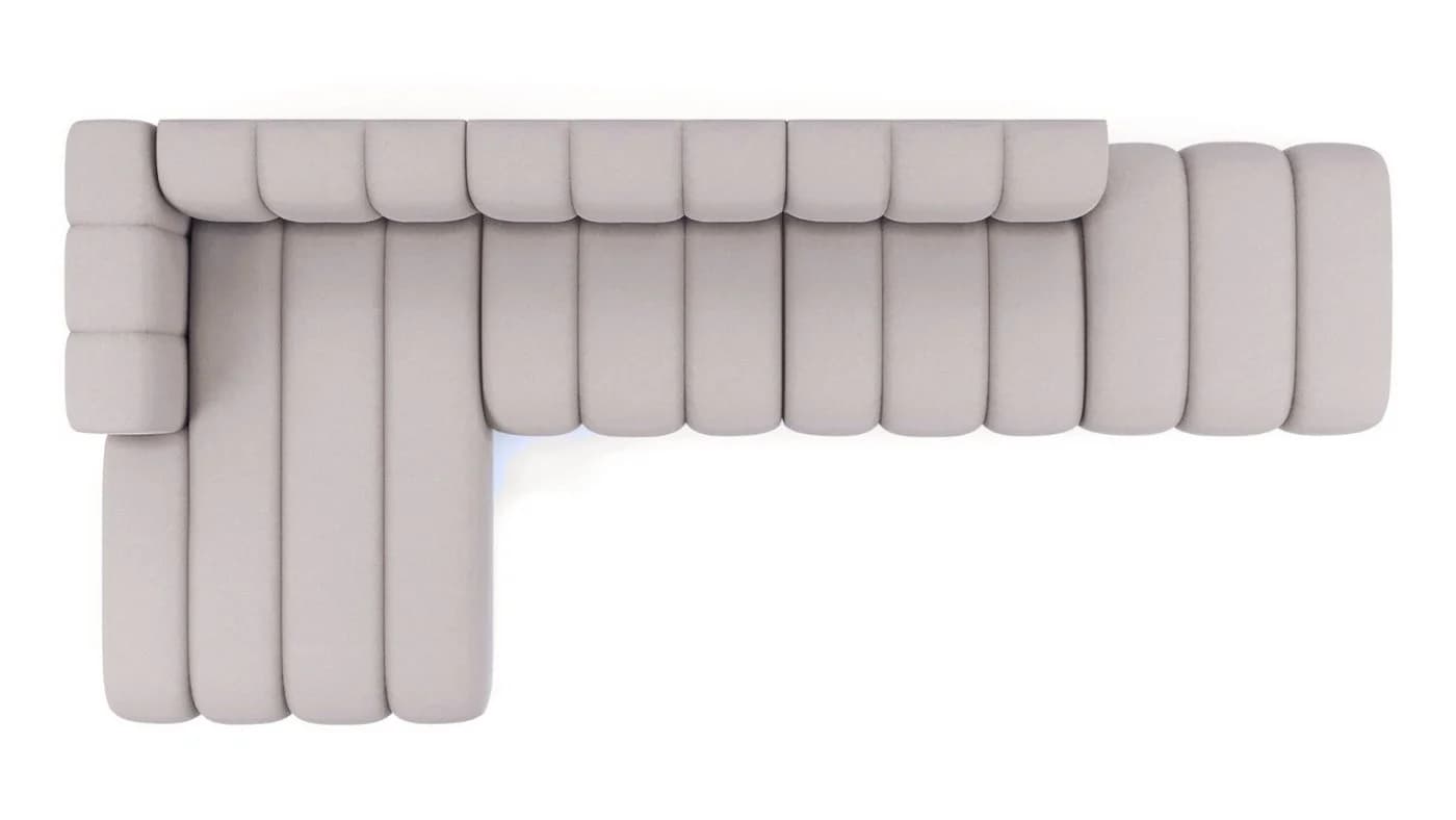 Kaiser Möbel Ecksofa GRAND L mit Hocker, Modulares L-Ecksofa, Premium-Velours Salvador - Bild 4