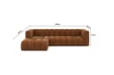 Kaiser Möbel Ecksofa Salvador Grand L 318 cm Modern Samt Braun Bild 5