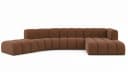 Kaiser Möbel Ecksofa Velours Grand L Round Modern Braun Bild 1