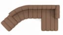 Kaiser Möbel Ecksofa Velours Grand L Round Modern Braun Bild 4