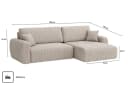 Kaiser Möbel Ecksofa mit Schlaffunktion und Bettkasten Ariel L Cord-Sofa aus Stoff Poso Bild 5