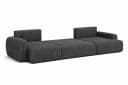 Kaiser Möbel Ecksofa Ariel UXL mit Schlaffunktion und Bettkasten Grau Cordstoff Bild 5