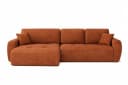 Kaiser Möbel Ecksofa Ivo L mit Schlaffunktion und Bettkasten Braun Velours Bild 1