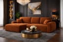 Kaiser Möbel Ecksofa Ivo L mit Schlaffunktion und Bettkasten Braun Velours Bild 2