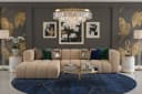 Kaiser Möbel Ecksofa Grand L 287 cm Beige Veloursstoff Salvador Bild 2