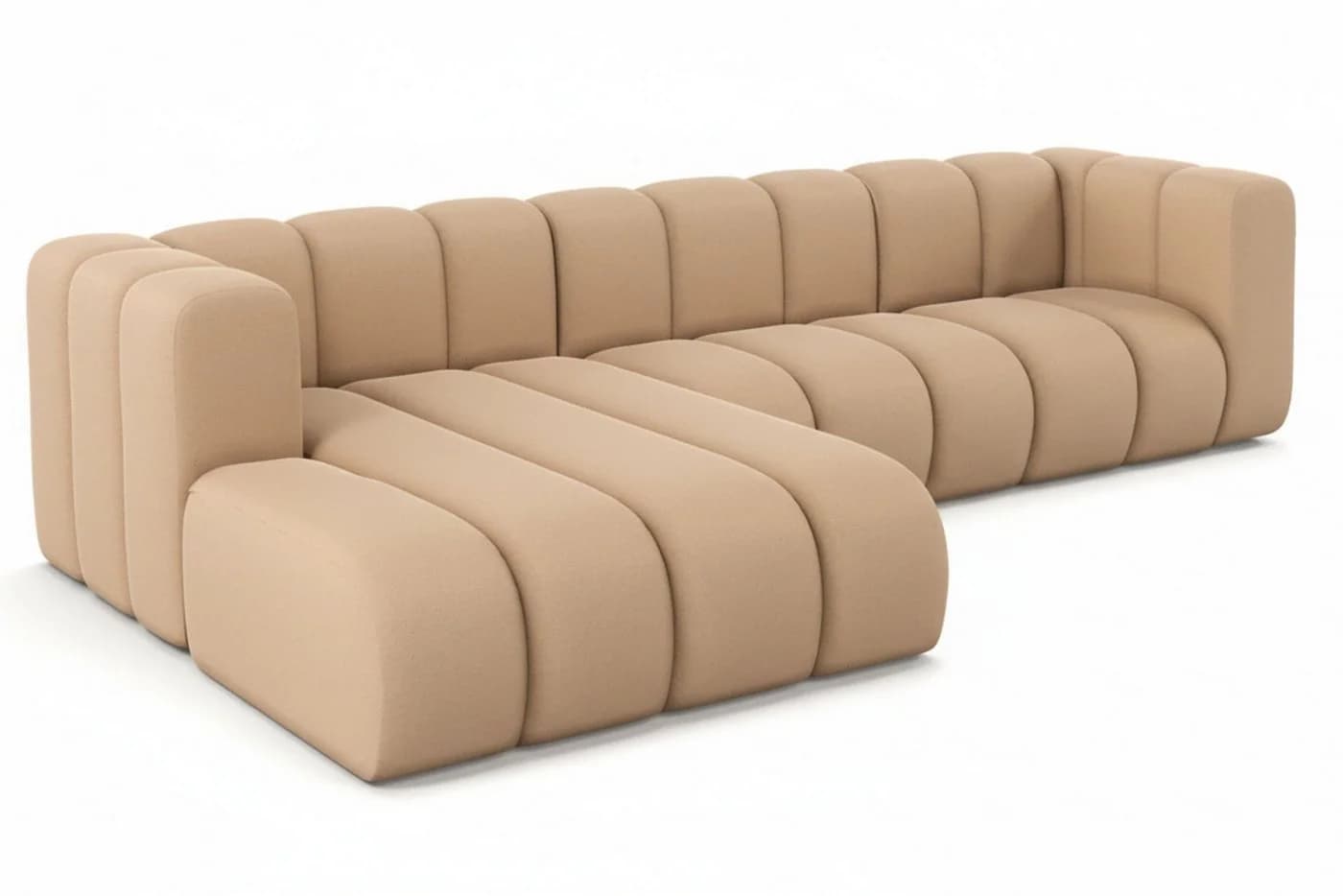 Kaiser Möbel Ecksofa Grand L 287 cm Beige Veloursstoff Salvador - Bild 3