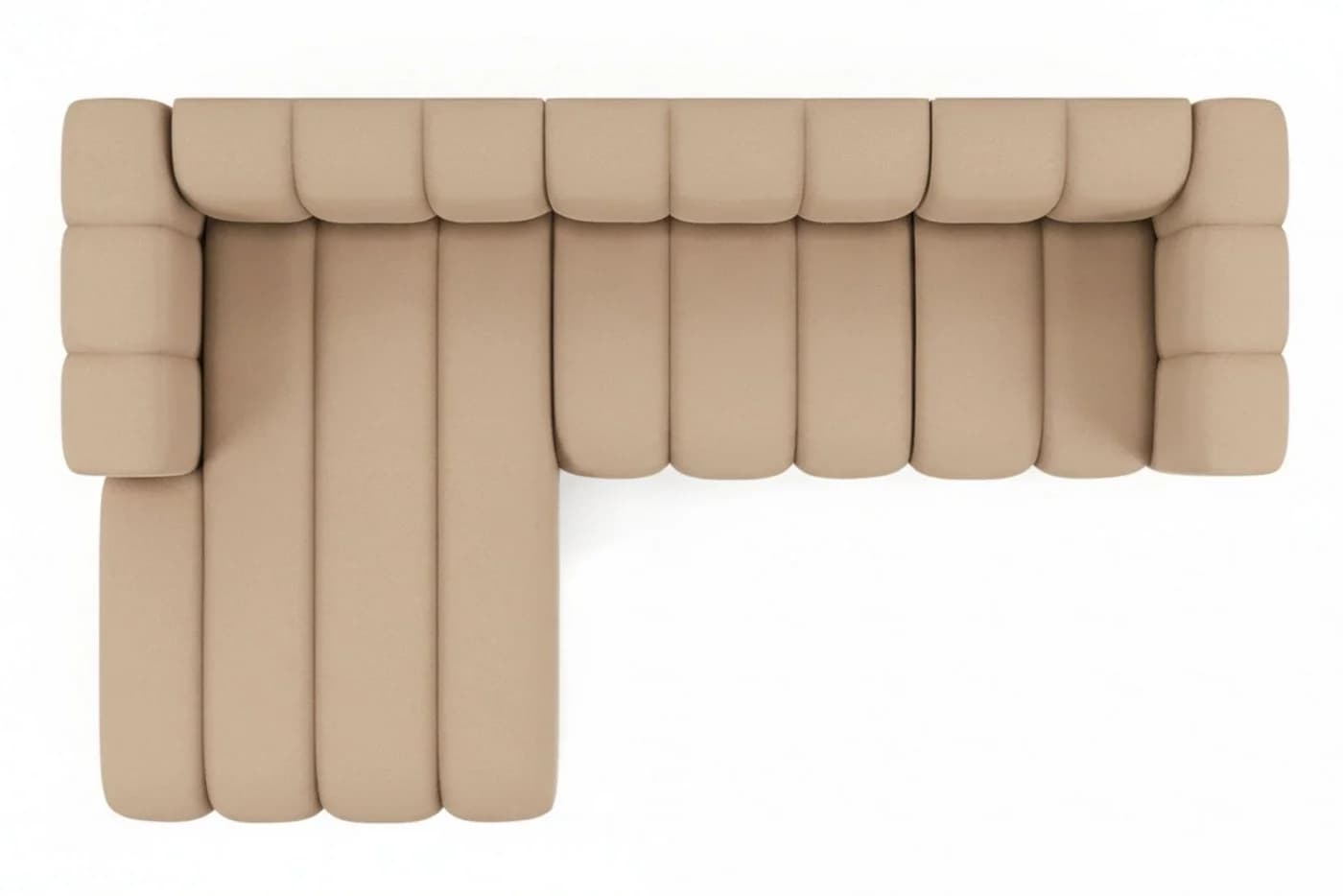 Kaiser Möbel Ecksofa Grand L 287 cm Beige Veloursstoff Salvador - Bild 4