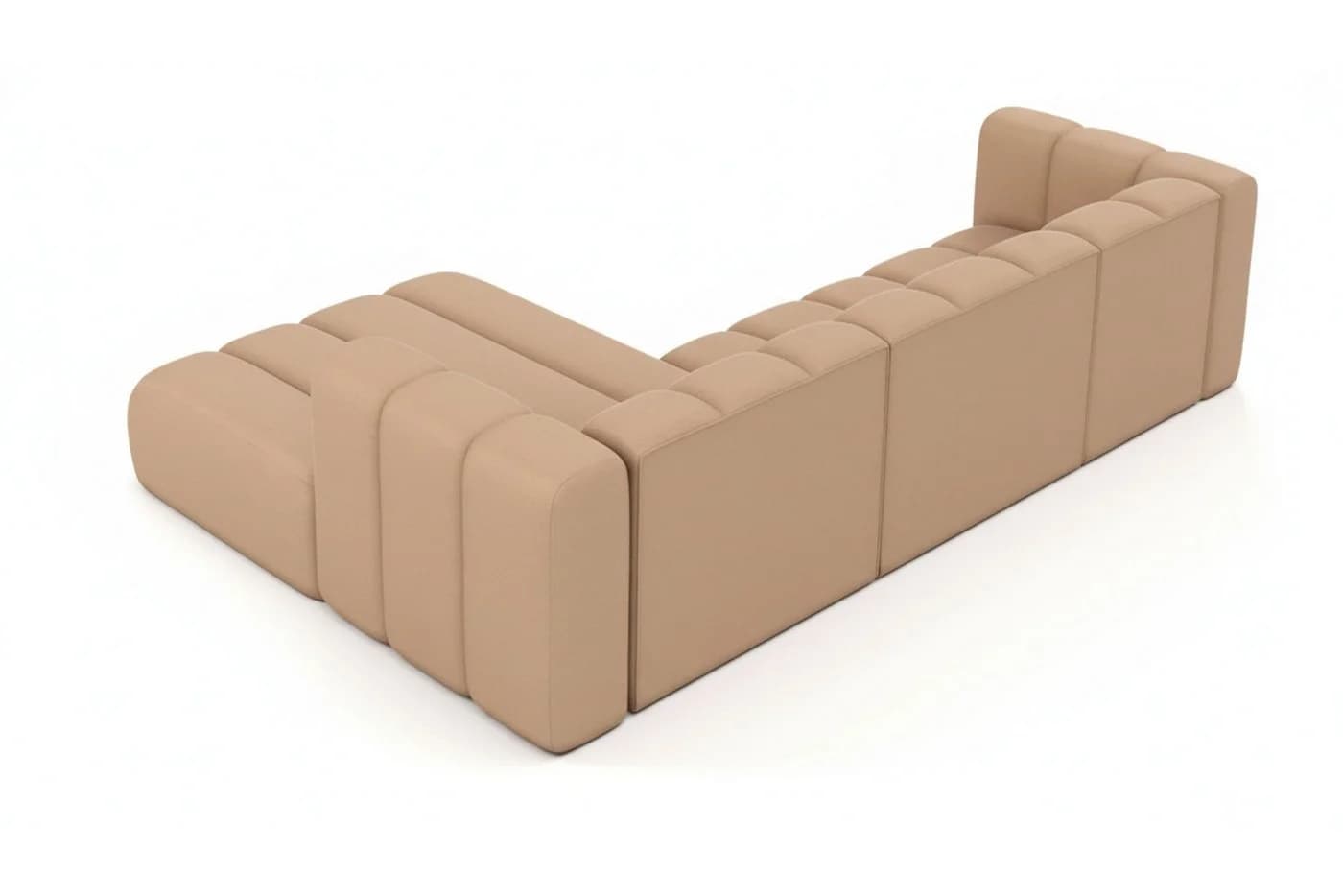 Kaiser Möbel Ecksofa Grand L 287 cm Beige Veloursstoff Salvador - Bild 5