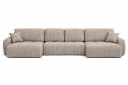 Kaiser Möbel Ecksofa Ivo U mit Schlaffunktion Cordstoff Poso Beige Bild 1