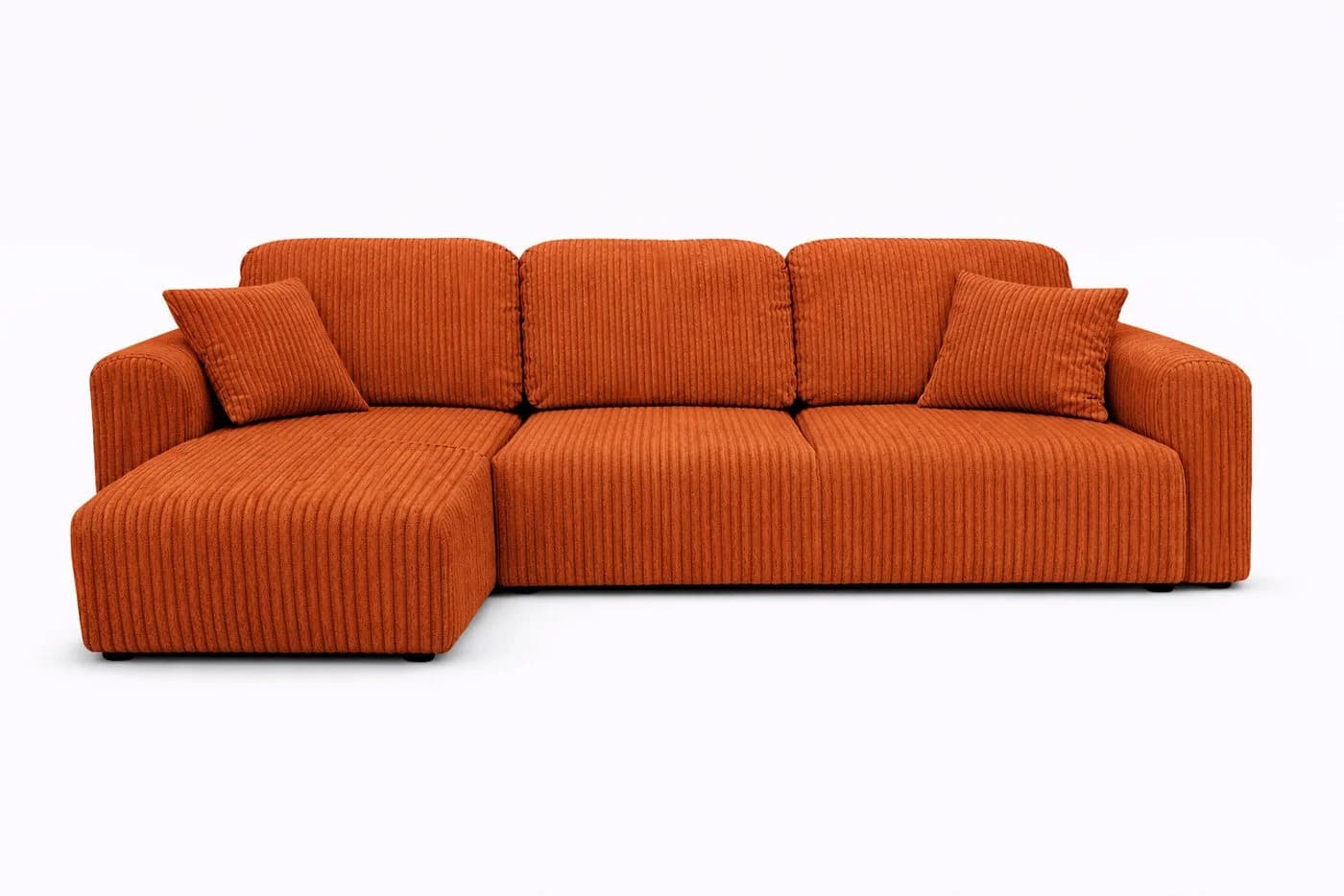 Kaiser Möbel Ecksofa Bingo L mit Schlaffunktion und Bettkasten Cordstoff Poso
