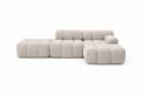 Kaiser Möbel Ecksofa Selia L mit Hocker, Beige, Bouclé-Stoff Abriamo Bild 1