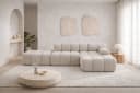 Kaiser Möbel Ecksofa Selia L mit Hocker, Beige, Bouclé-Stoff Abriamo Bild 2