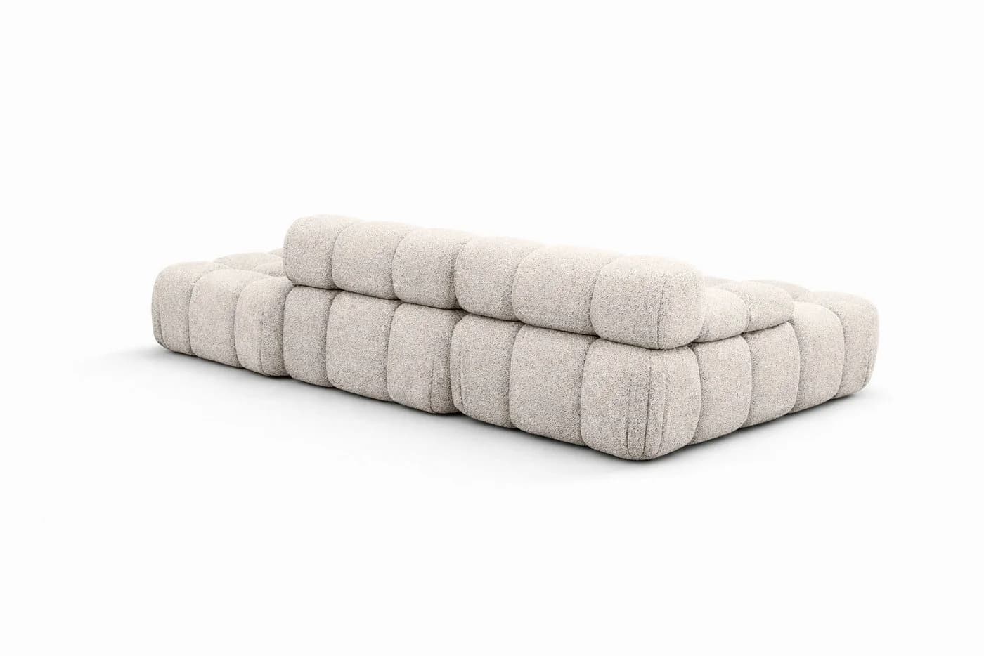 Kaiser Möbel Ecksofa Selia L mit Hocker, Beige, Bouclé-Stoff Abriamo - Bild 5
