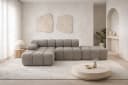 Kaiser Möbel Ecksofa Selia L mit Hocker, Braun, Bouclé-Stoff Bild 2