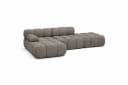 Kaiser Möbel Ecksofa Selia L mit Hocker, Braun, Bouclé-Stoff Bild 3