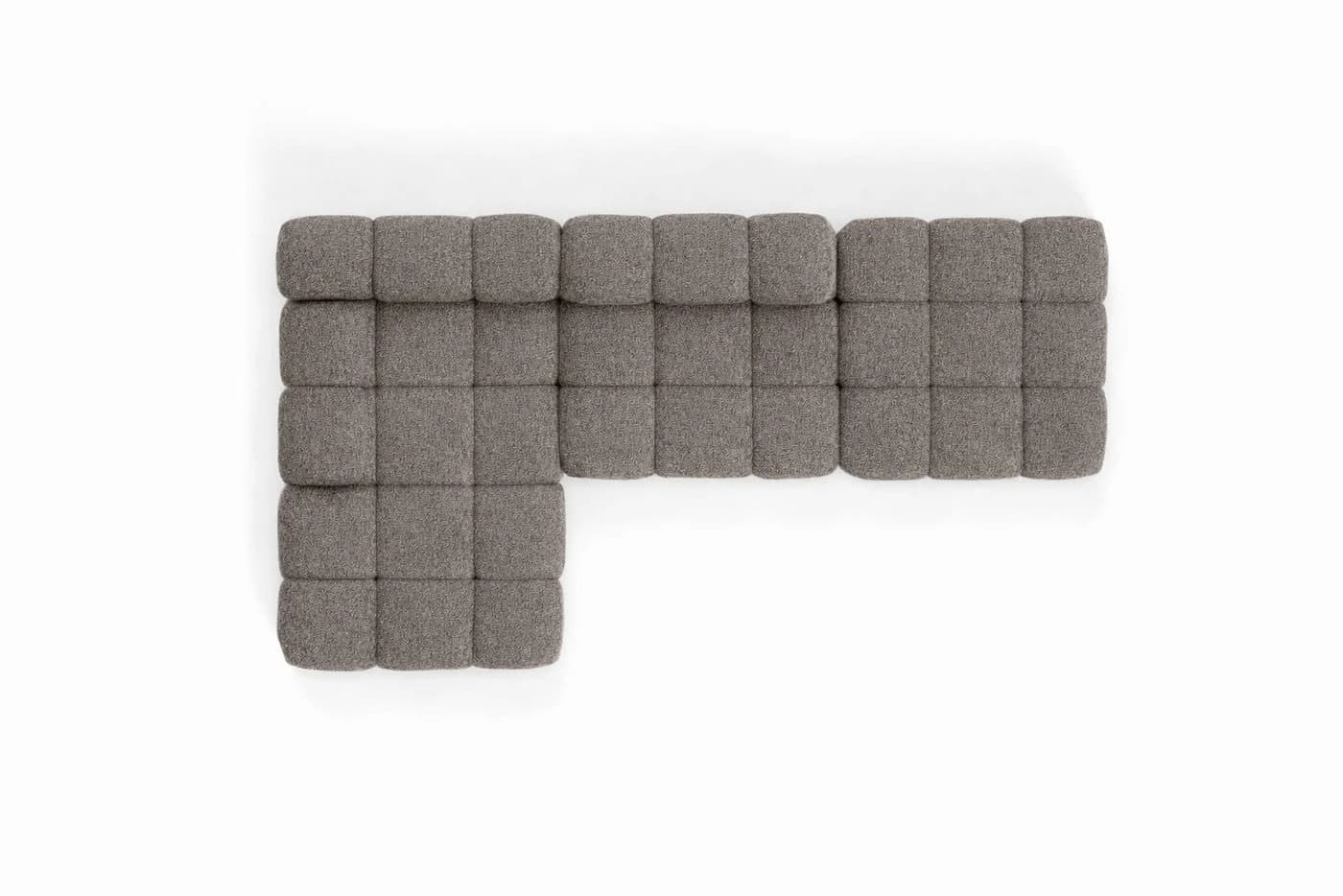Kaiser Möbel Ecksofa Selia L mit Hocker, Braun, Bouclé-Stoff - Bild 4