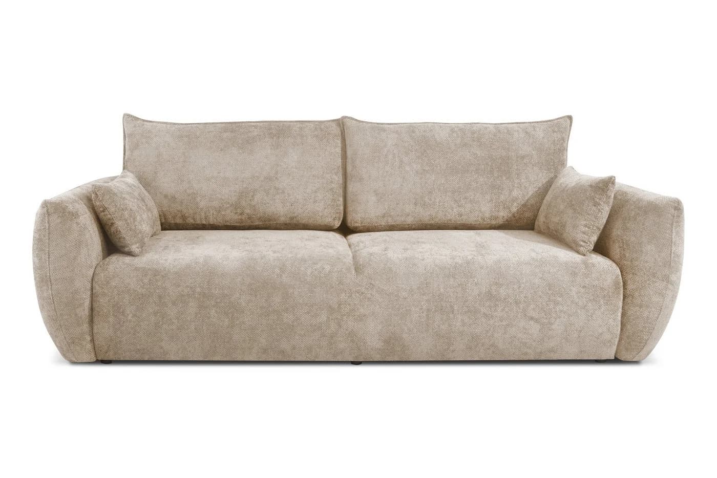 Kaiser Möbel Schlafsofa Zephira mit Bettkasten Chenille-Stoff FLOW Beige