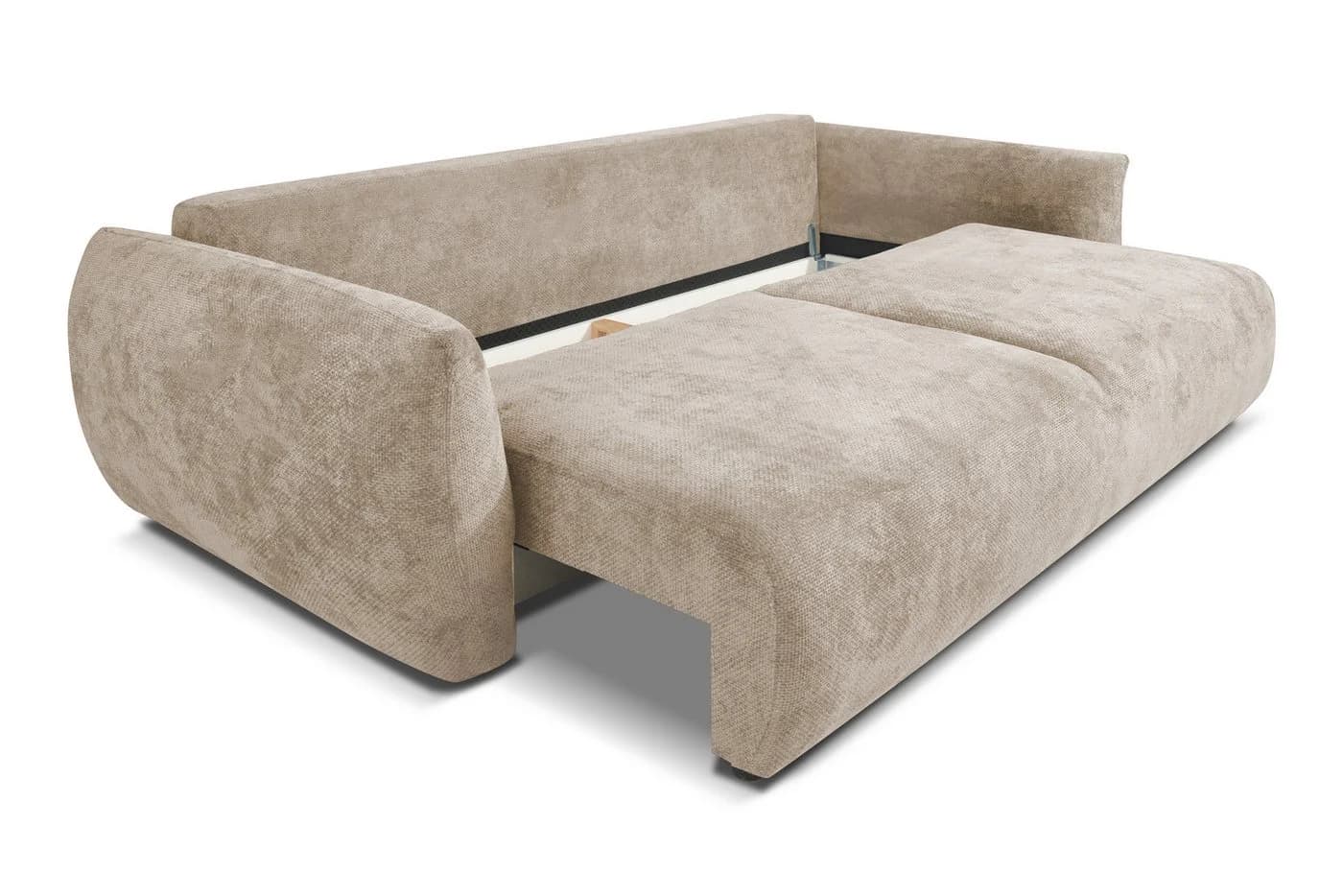 Kaiser Möbel Schlafsofa Zephira mit Bettkasten Chenille-Stoff FLOW Beige - Bild 5