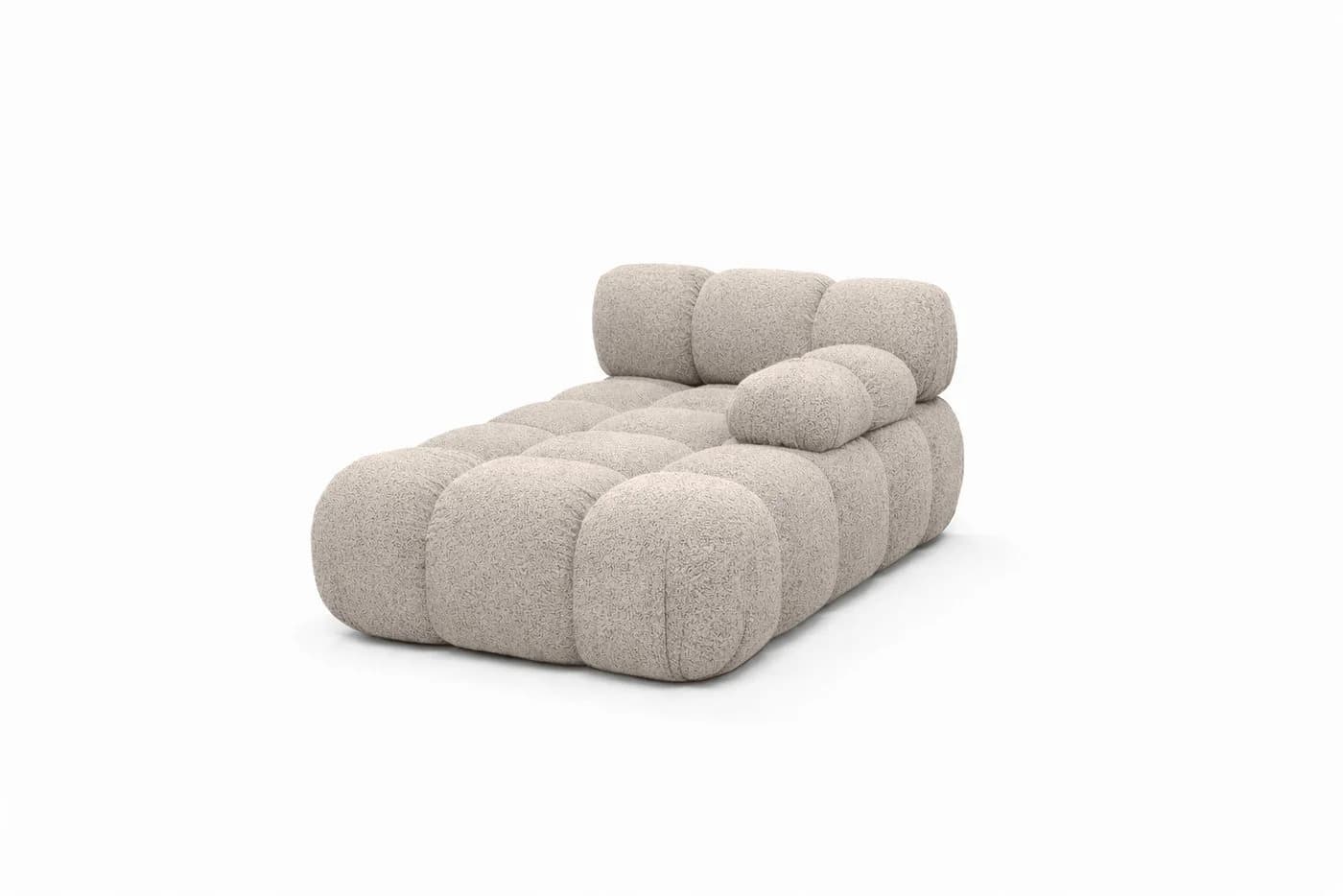 Kaiser Möbel Chaiselongue modular Beige Bouclé Abriamo Selia