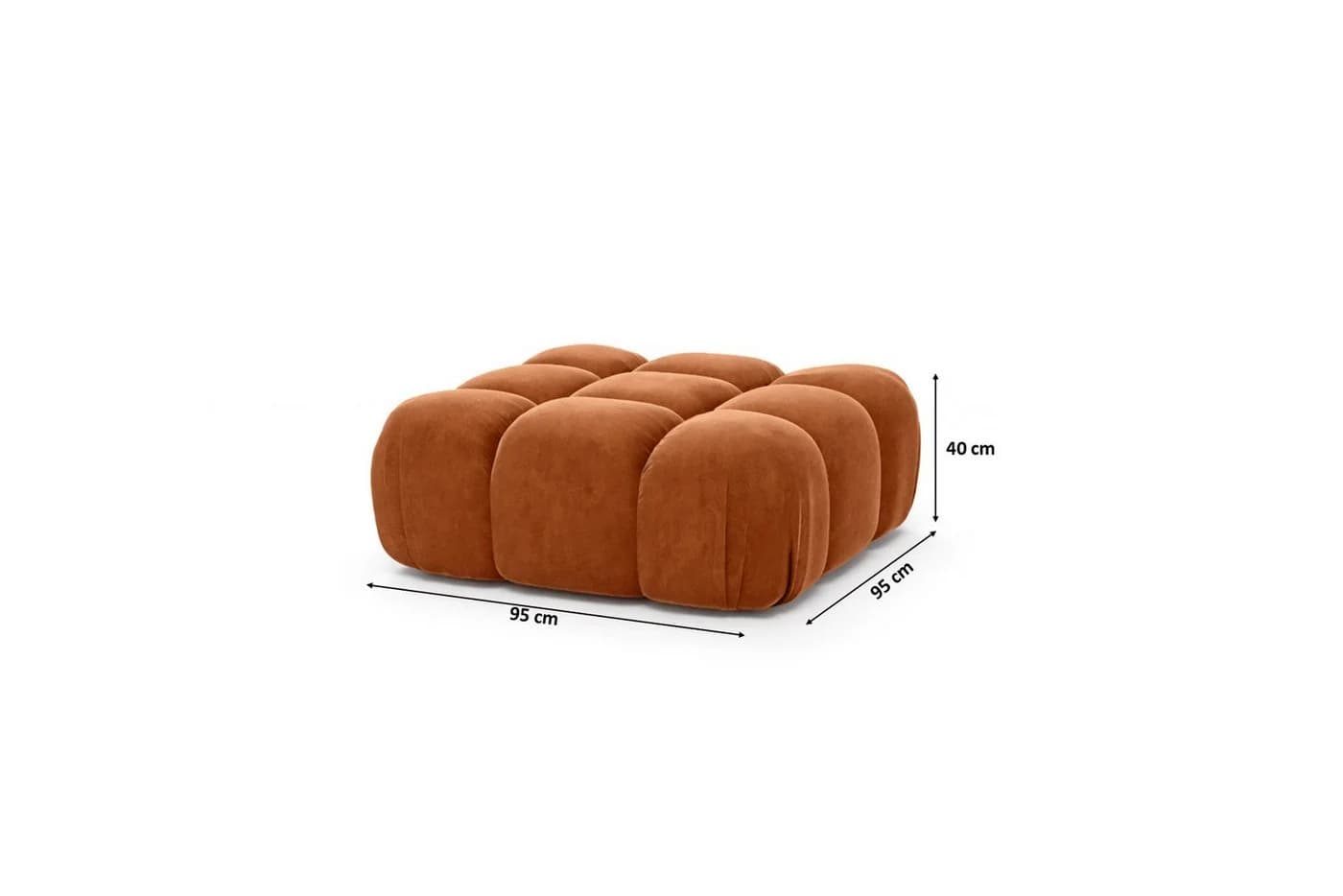 Kaiser Möbel Hocker Modularer Selia Samtstoff Salvador Braun - Bild 5