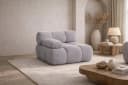 Kaiser Möbel Sofaelement SELIA Grau Velours Salvador Modul Bild 2