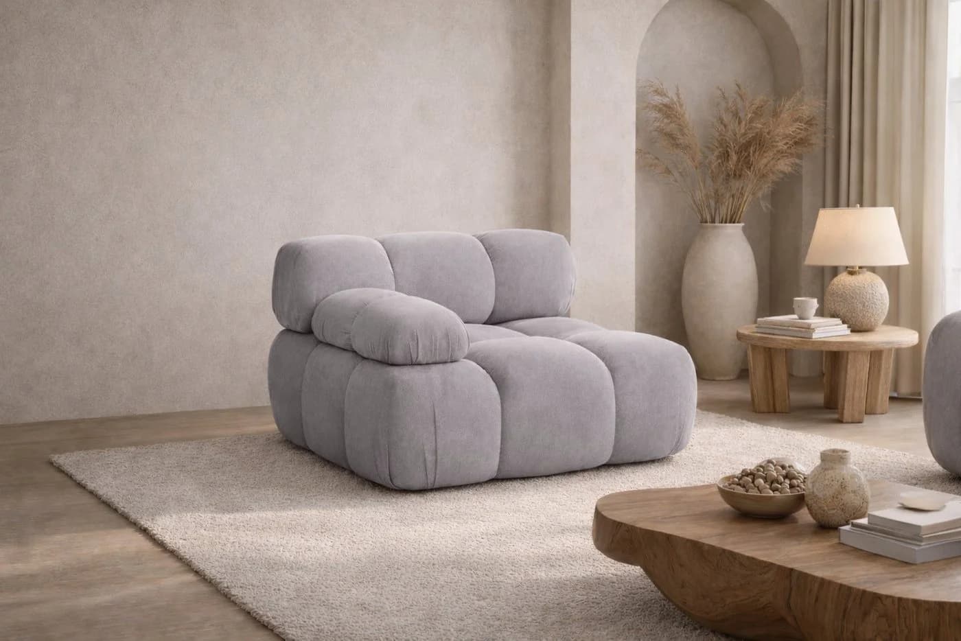 Kaiser Möbel Sofaelement SELIA Grau Velours Salvador Modul - Bild 2