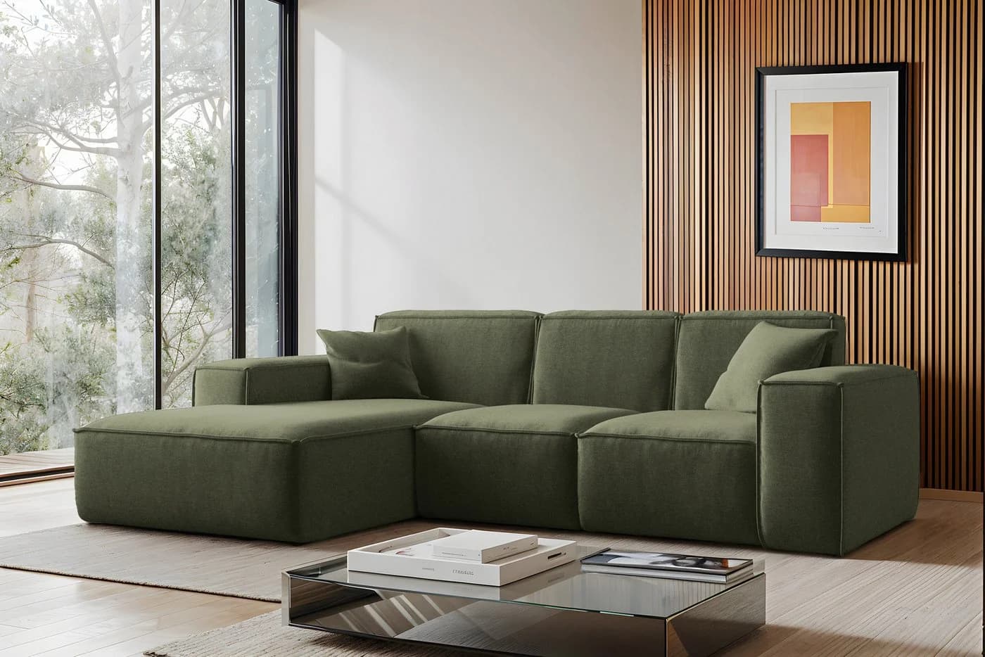 Kaiser Möbel Ecksofa Siena L-Form Grün Stoff - Bild 2