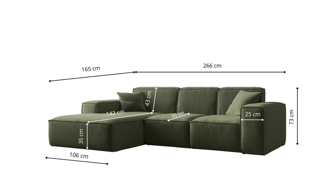 Kaiser Möbel Ecksofa Siena L-Form Grün Stoff - Bild 3