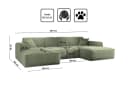Kaiser Möbel Ecksofa Siena U-Form HR-Schaum & Federkern Bild 3