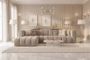 Kaiser Möbel Ecksofa Salvador Grand L 318 cm Beige Samt Bild 2