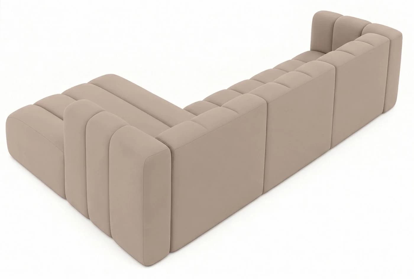 Kaiser Möbel Ecksofa Salvador Grand L 318 cm Beige Samt - Bild 5