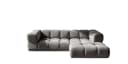 Kaiser Möbel Ecksofa AVERRO Velours Bluvel Grau Modern Bild 1