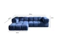 Kaiser Möbel Ecksofa AVERRO Premium-Velours Bluvel Modernes Design Bild 3