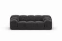 Kaiser Möbel CROISSANT 2-Sitzer Sofa Schwarz Samt Bluvel Modern Bild 3