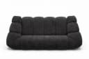 Kaiser Möbel CROISSANT 3-Sitzer Sofa Schwarz Samtstoff Bluvel Modern Bild 4