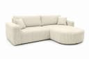 Kaiser Möbel Ecksofa ROUND ONE mit Schlaffunktion und Bettkasten Cordstoff Beige Bild 3