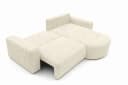 Kaiser Möbel Ecksofa ROUND ONE mit Schlaffunktion und Bettkasten Cordstoff Beige Bild 5