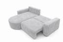 Kaiser Möbel Ecksofa ROUND ONE mit Schlaffunktion und Bettkasten Grau Cord Bild 5