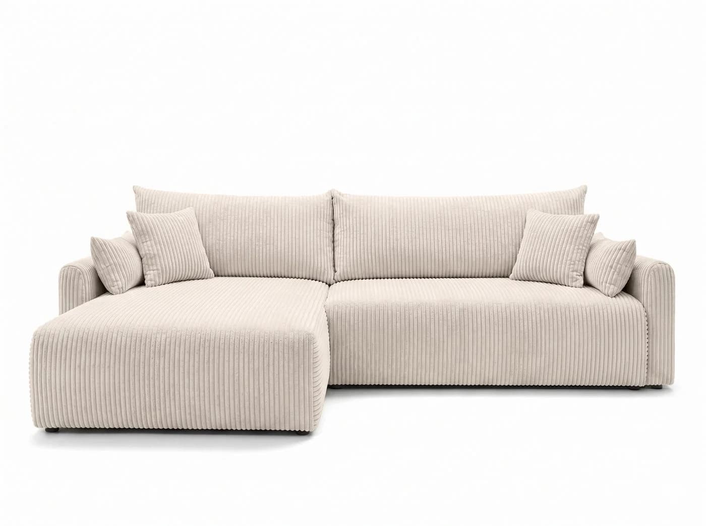 Kaiser Möbel Ecksofa JAPANDI mit Schlaffunktion & Bettkasten Beige Cord