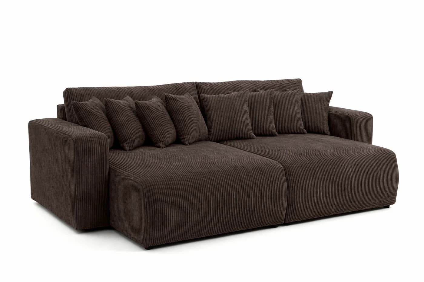 Kaiser Möbel Schlafsofa PIANO DOUBLE Cordstoff Poso Braun