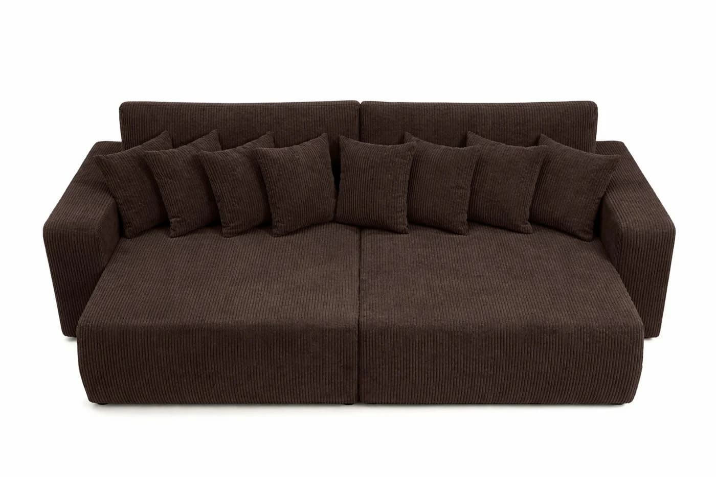 Kaiser Möbel Schlafsofa PIANO DOUBLE Cordstoff Poso Braun - Bild 4