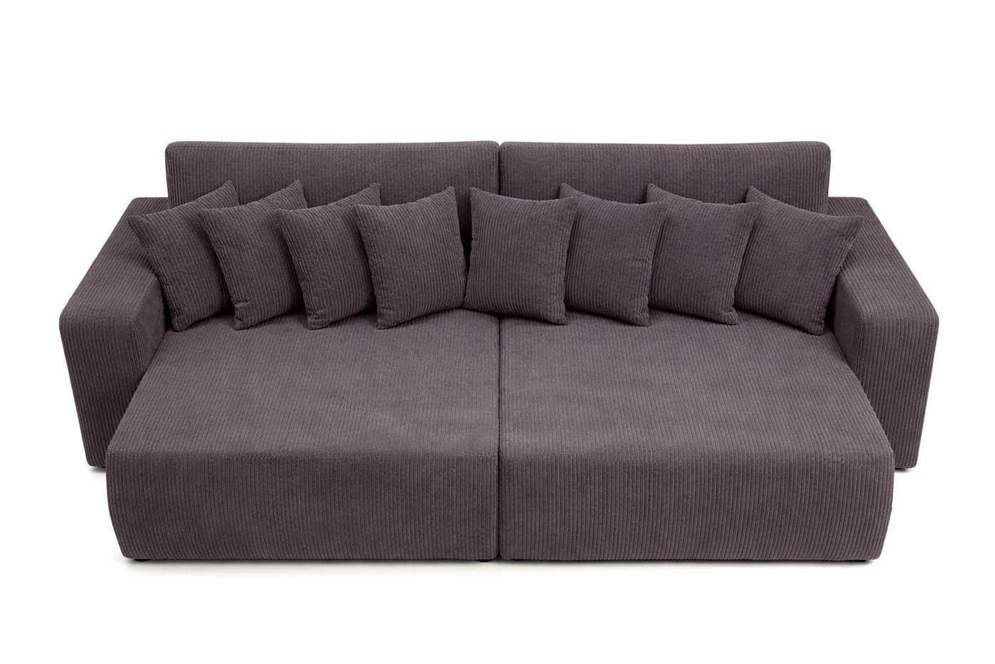 Kaiser Möbel Schlafsofa PIANO DOUBLE Cordstoff Poso Dunkelgrau - Bild 4