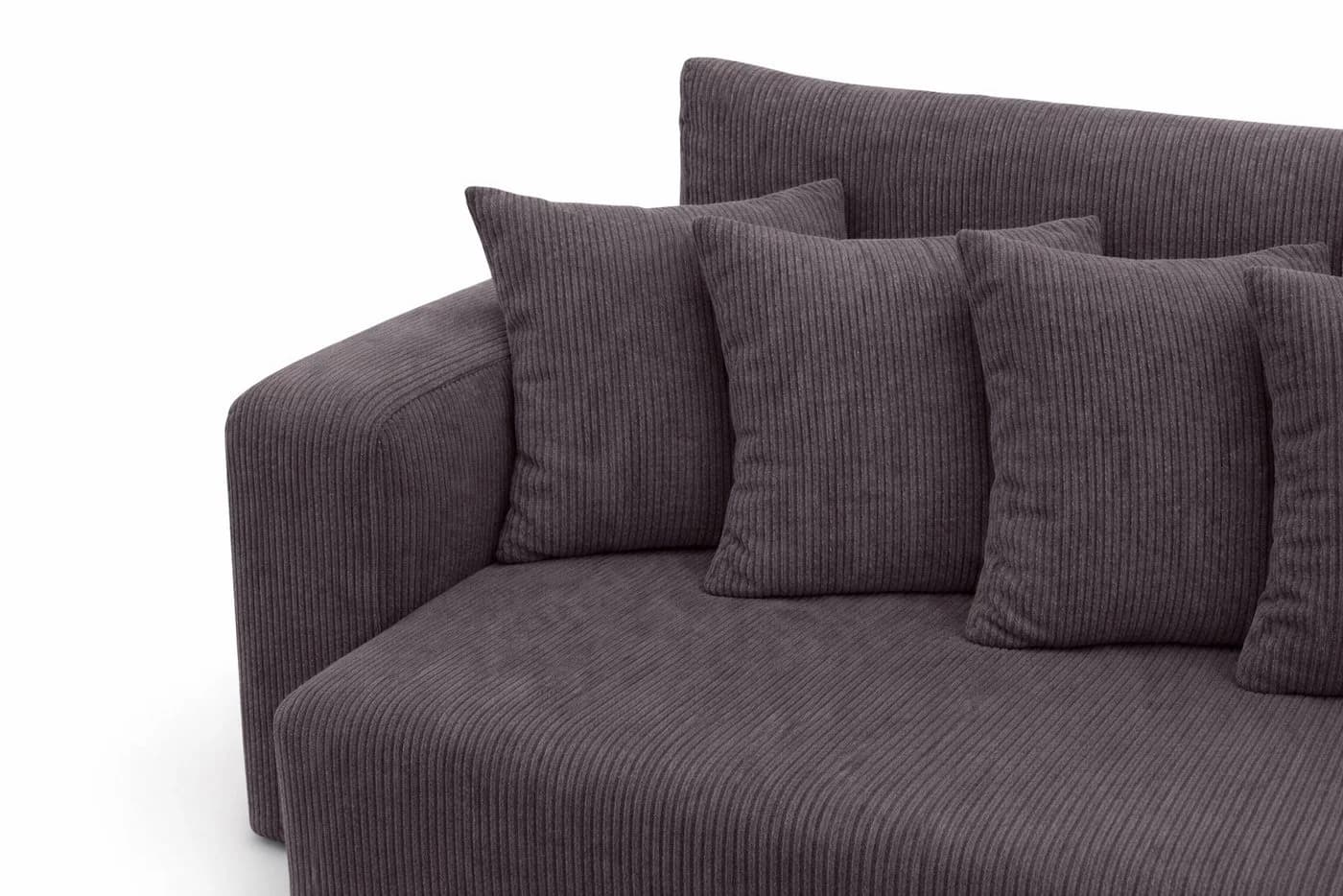 Kaiser Möbel Schlafsofa PIANO DOUBLE Cordstoff Poso Dunkelgrau - Bild 5