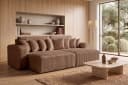 Kaiser Möbel Schlafsofa PIANO DOUBLE mit Bettkasten Cordstoff Tilia Braun Bild 2