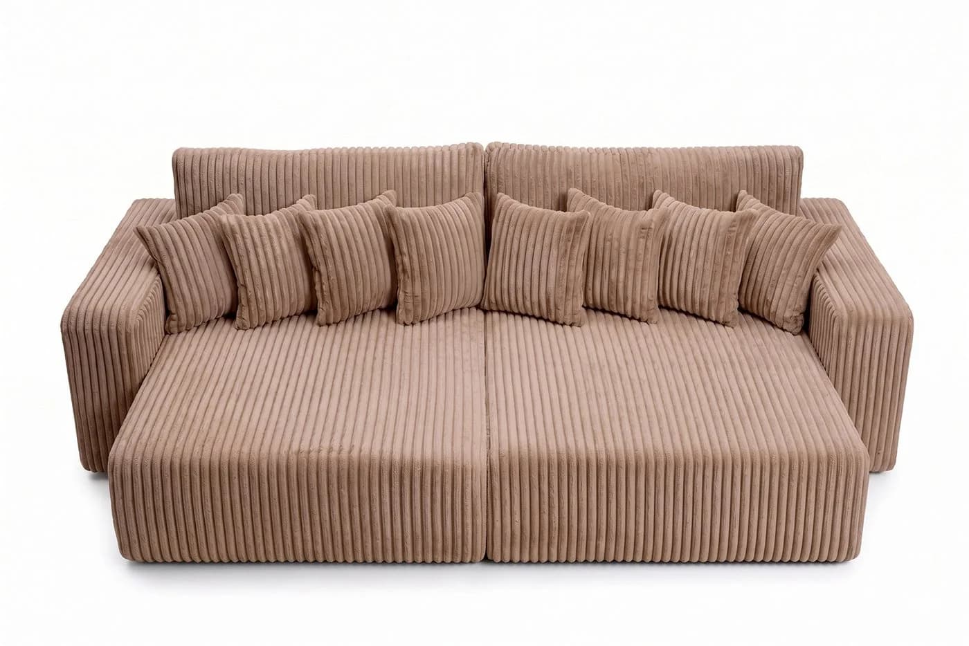 Kaiser Möbel Schlafsofa PIANO DOUBLE mit Bettkasten Cordstoff Tilia Braun - Bild 4