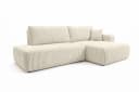 Kaiser Möbel Ecksofa OPEN XL mit Schlaffunktion und Bettkasten Beige Cordstoff Bild 3