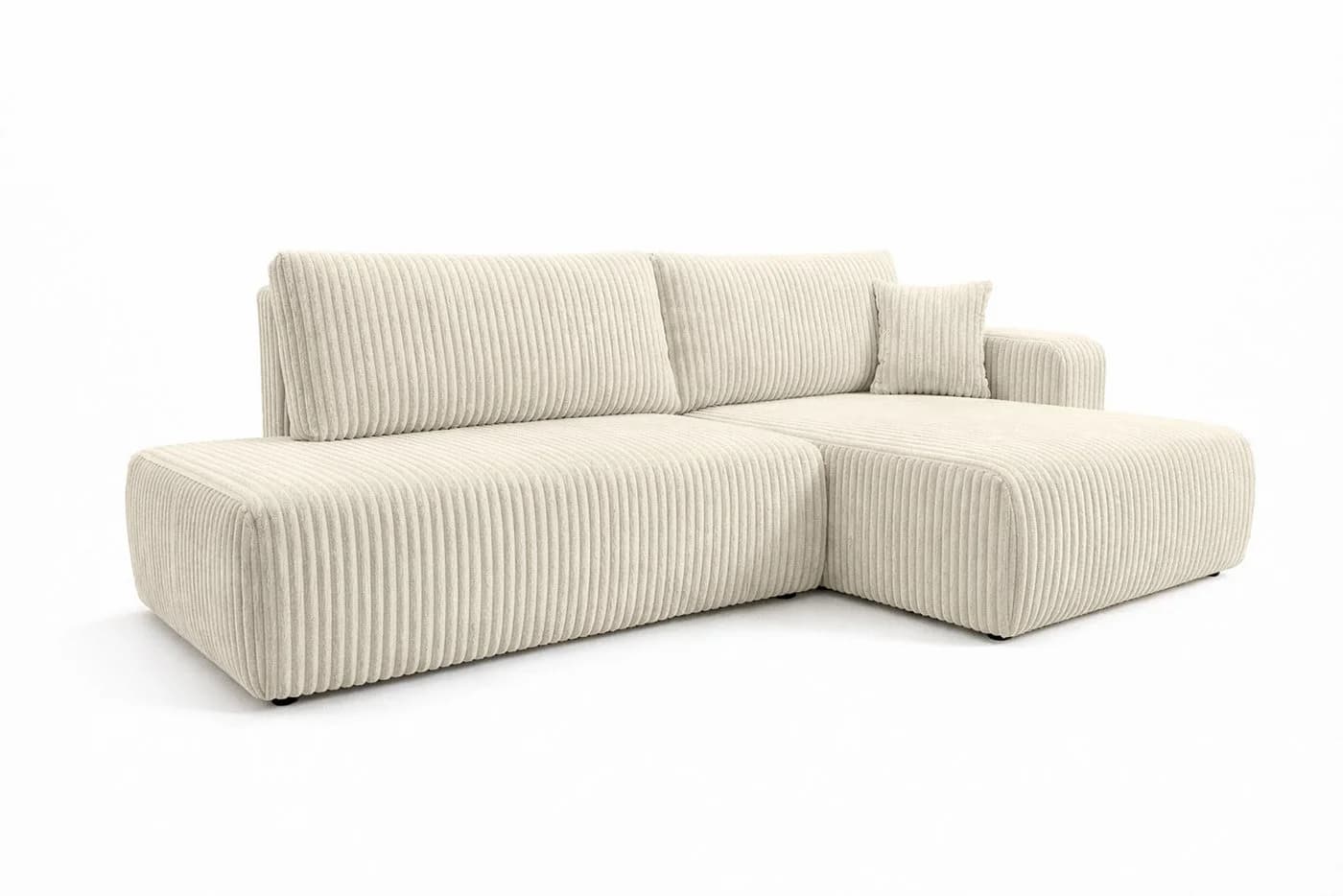 Kaiser Möbel Ecksofa OPEN XL mit Schlaffunktion und Bettkasten Beige Cordstoff - Bild 3