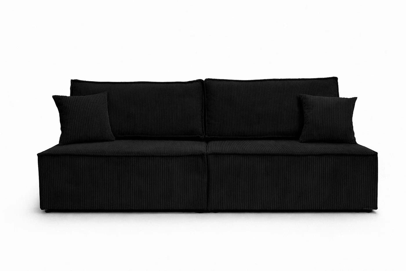 Kaiser Möbel Schlafsofa BEST MINI mit Bettkasten und Schlaffunktion Schwarz