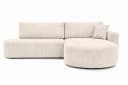 Kaiser Ecksofa mit Schlaffunktion & Bettkasten Cordstoff ROUND ONE OPEN XL Bild 1