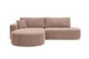 Kaiser Möbel Ecksofa mit Schlaffunktion und Bettkasten, Cordstoff Tilia, Braun Bild 1
